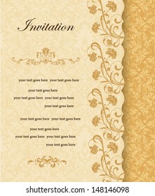 vintage vector illustration with flowers and frame