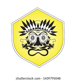 vintage Vector illustration of mask