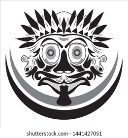 vintage Vector illustration of mask