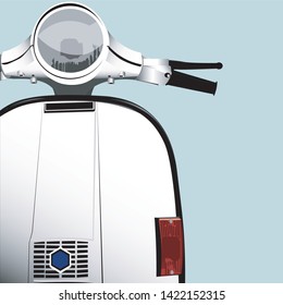 Vintage vector illustration old scooter