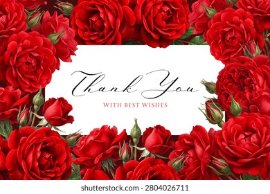 Vintage vector illustration with red garden roses on a changeable background. Floral design template for wedding invitation, greeting card, certificate, flyer or banner.