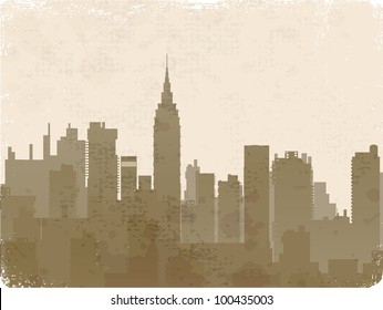 Vintage vector image of silhouette style of old photos