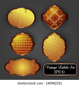 Vintage vector Labels Set Illustration