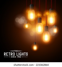 Vintage Vector Light bulbs 