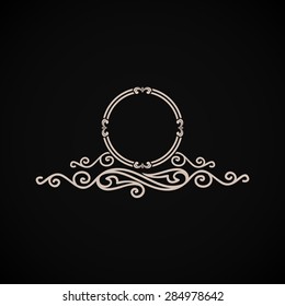Logo vectorial vintage. Ornamento de elementos de decoración caligráfica elegante