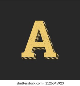 Vintage Vector Logo Letter A. A Letter Design Vector
