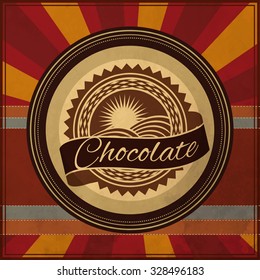 vintage vector logo template of fancy craft cocoa label beverage cacao brown classic earth work product cocoa bean bar black abstract aliment mark dark scenery letterpress aged classical tan confirmat