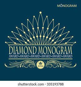 Vintage vector monogram.
Elegant emblem logo for restaurants, hotels, bars and boutiques. It can be used to design business cards, invitations, booklets and brochures.
