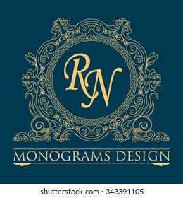 Vintage vector monogram.
Elegant emblem logo for restaurants, hotels, bars and boutiques. It can be used to design business cards, invitations, booklets and brochures.
