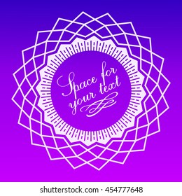 Vintage vector monogram. Elegant emblem logo for restaurants, hotels, bars and boutiques. It can be used to design business cards, invitations, booklets and brochures