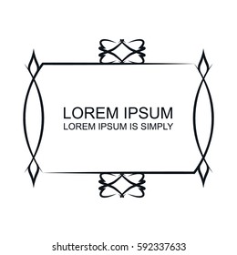 Vintage vector monogram. Elegant emblem logo for restaurants, hotels, bars and wedding. It can be used to design business cards, invitations, booklets and brochures