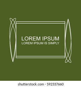 Vintage vector monogram. Elegant emblem logo for restaurants, hotels, bars and wedding. It can be used to design business cards, invitations, booklets and brochures