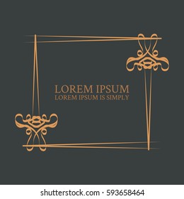 Vintage vector monogram. Elegant emblem logo for wedding, restaurants, hotels, bars and boutiques. It can be used to design business cards, invitations, booklets and brochures