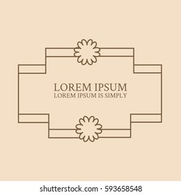 Vintage vector monogram. Elegant emblem logo for wedding, restaurants, hotels, bars and boutiques. It can be used to design business cards, invitations, booklets and brochures