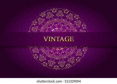 Vintage vector monogram gold. Elegant emblem for hotels, restaurants, bars, and public institutions. The logo on brochures, presentations, invitation cards.