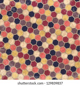 Vintage vector mosaic background