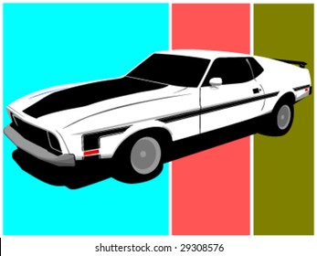 vintage vector muscle car