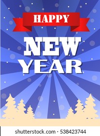 Vintage vector New year card design