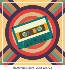 vintage vector oldist background cassette, gameboy illustration