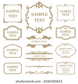 Vintage vector ornament. Floral elements for design of monograms, invitations, frames, menus, labels. Ornate borders and frames.