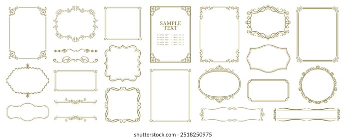 Vintage vector ornament. Floral elements for design of monograms, invitations, menus, labels. Decorative borders and frames.