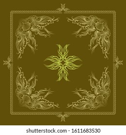 Vintage vector Ornament for invitations 