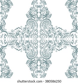 Vintage vector ornament pattern in Oriental Style. Hand drawn abstract background. Decorative retro ornament for banner, invitation, wedding card, scrapbook and others. Royal vector design element.