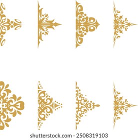 Vintage Vektor Ornament Set. Entwurfselementvorlage	