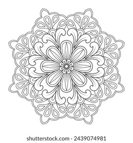 Vintage vector ornament template mandala design 