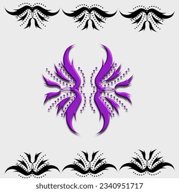 Vintage vector ornaments can be used for frames or great for backgrounds with floral patterns, modern floral grass is great in gold or other colors and applied in 3D.