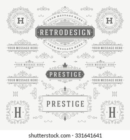 Vintage Vector Ornaments Decorations Design Elements. Flourishes calligraphic combinations retro for Invitations, Restaurant Menu, Royalty, Typography, Quotes, Greeting cards, Certificate and other. 