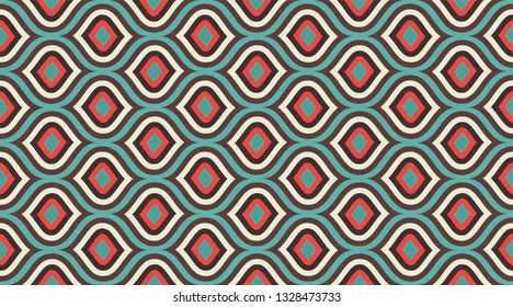 Vintage vector pattern.  Classic retro fashion stripes texture.  Repeating tile interior design background.  Seamless vector pattern. 
