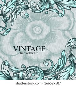 Vintage vector pattern. Hand drawn abstract background.   Can be used for invitation, wedding card,  scrapbooking and others. Royal vector design element.