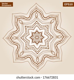 Vintage vector pattern. Hand drawn abstract background. Decorative retro banner. Can be used for banner, invitation, wedding card, scrapbooking and others. Floral vector design element.