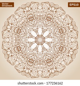Vintage vector pattern. Hand drawn abstract background. Decorative retro banner. Can be used for banner, invitation, wedding card, scrapbooking and others. Floral vector design element.