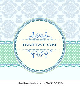 Vintage vector pattern. Hand drawn abstract background. Decorative retro banner. Can be used for banner, invitation, wedding card, Royal vector design element.