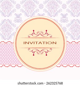 Vintage vector pattern. Hand drawn abstract background. Decorative retro banner. Can be used for banner, invitation, wedding card, Royal vector design element.