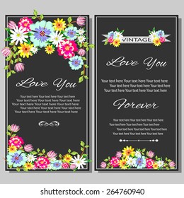 Vintage vector pattern. Hand drawn abstract background. Decorative retro banner. Can be used for banner, invitation, wedding card, Royal vector design element.