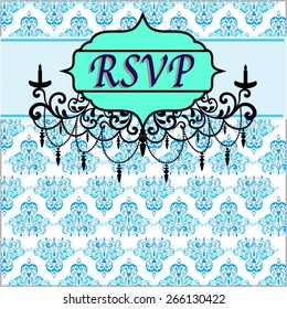 Vintage vector pattern. Hand drawn abstract background. Decorative retro banner. Can be used for banner, invitation, wedding card, Royal vector design element.
