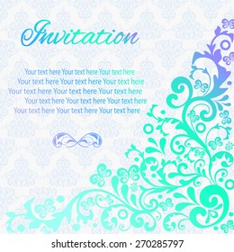 Vintage vector pattern. Hand drawn abstract background. Decorative retro banner. Can be used for banner, invitation, wedding card, Royal vector design element.