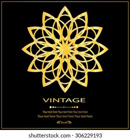 Vintage vector pattern. Hand drawn abstract background. Decorative retro banner. Can be used for banner, invitation, wedding card, Royal vector design element.