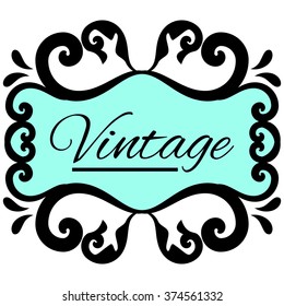 Vintage vector pattern. Hand drawn abstract background. Decorative retro banner. Can be used for banner, invitation, wedding card, Royal vector design element.
