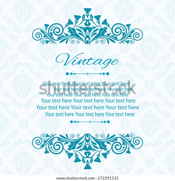 Vintage vector pattern. Hand drawn
abstract background. Decorative retro banner. Can be used for
banner, invitation, wedding card, Royal vector design
element.