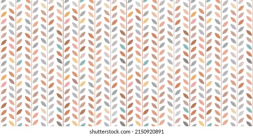 Patrón vectorial vintage con hojas, fondo de repetición sin fisuras.