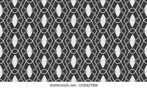 Vintage vector pattern.  Retro fabric texture wallpaper.  Repeating tile interior design background.  Seamless vector pattern. 