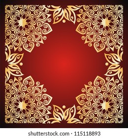 vintage vector postcard consist of tracery patterns. Vector illustration
