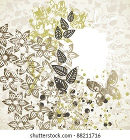 vintage vector postcard consist of tracery patterns. Vector illustration
