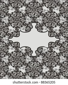 vintage vector postcard consist of tracery patterns. Vector illustration