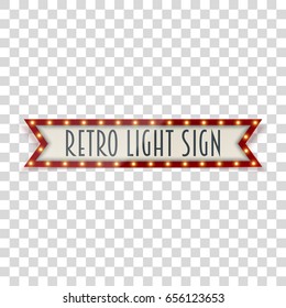 Vintage vector realistic Light Sign