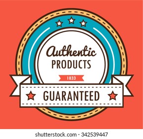 Vintage vector retro badge 